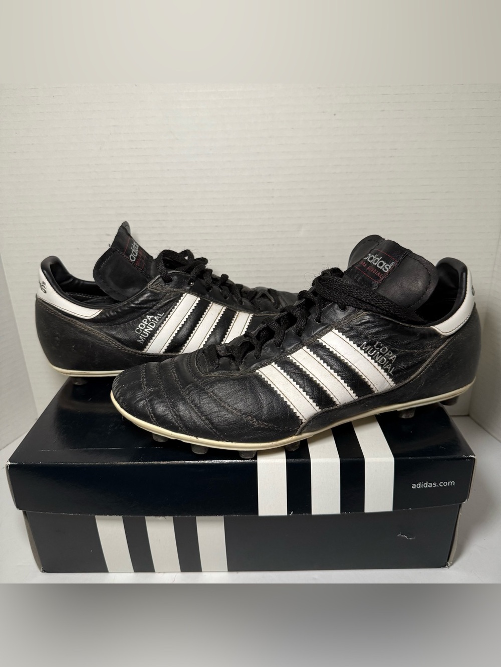 Adidas Copa Mundial Black Leather Athletic Soccer Cleats Mens Size 8.5